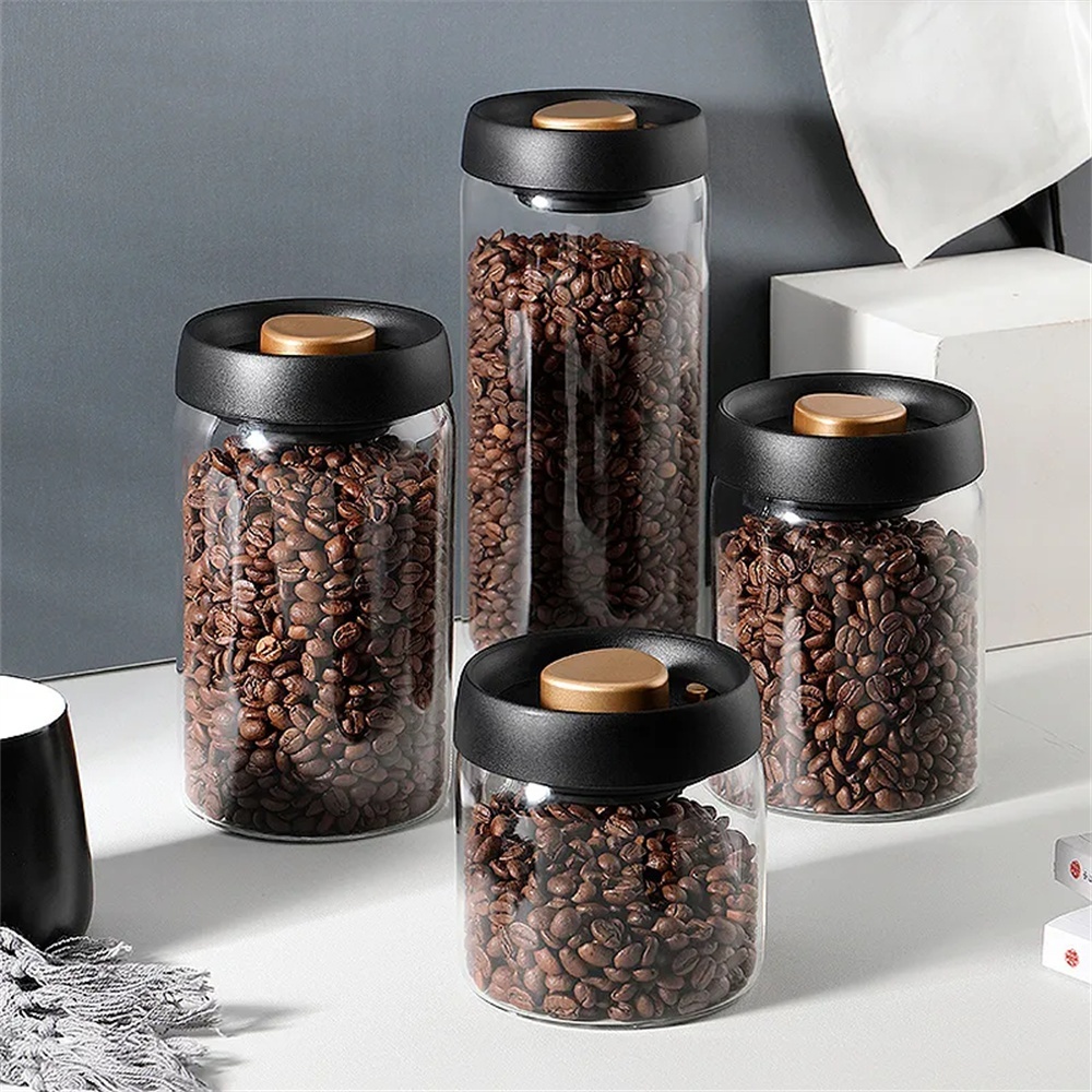 Food Storage Vacuum Containers - 1 paket Kahve Çekirdeği Saklama Kabı