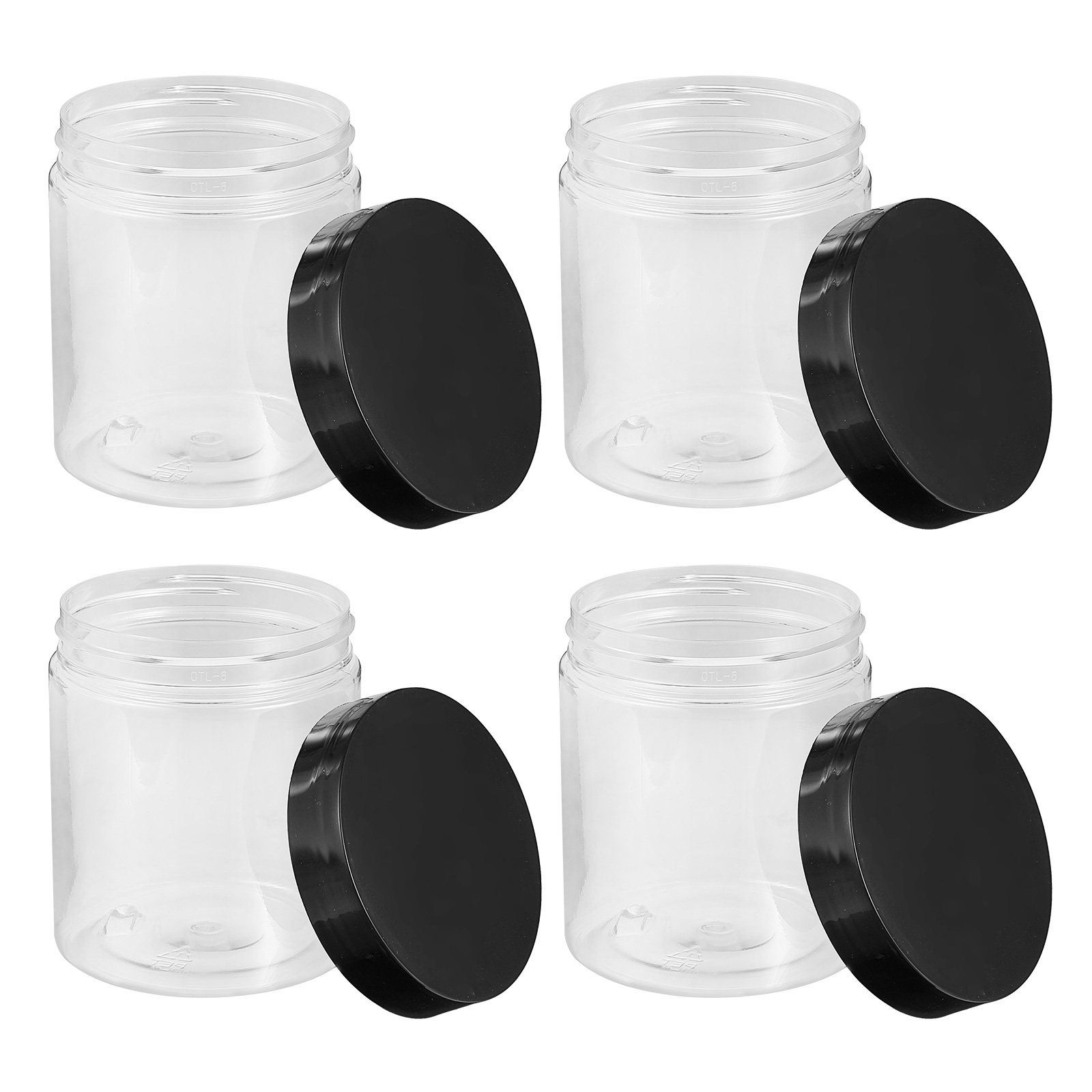 Food Storage Jars Plastic - 12 Adet Şeffaf Plastik Saklama Kavanozu
