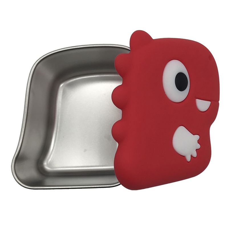 Food Storage In Stainless Steel - AA94-304 Paslanmaz Çelik Dinozor Atıştırmalık Kutusu