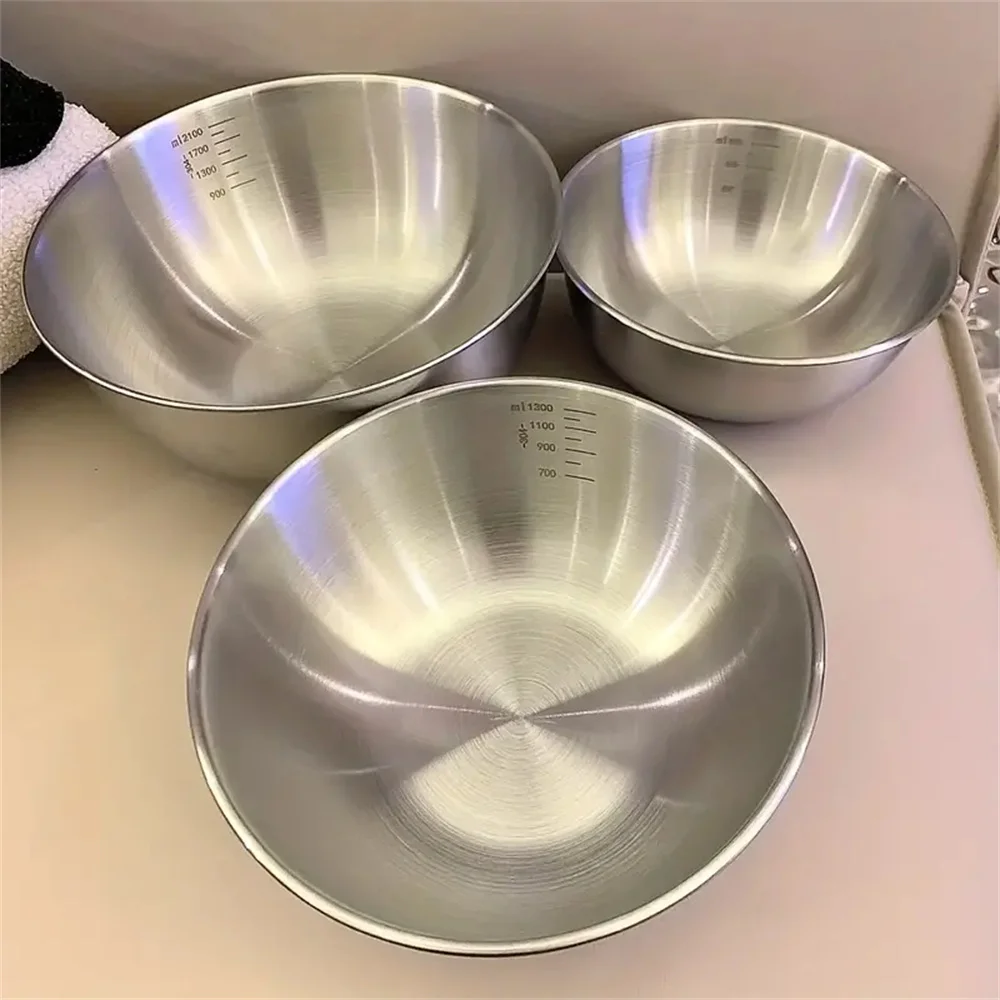 Food Storage In Stainless Steel - 1-3 Paslanmaz Çelik Kase Seti Ölçekli,