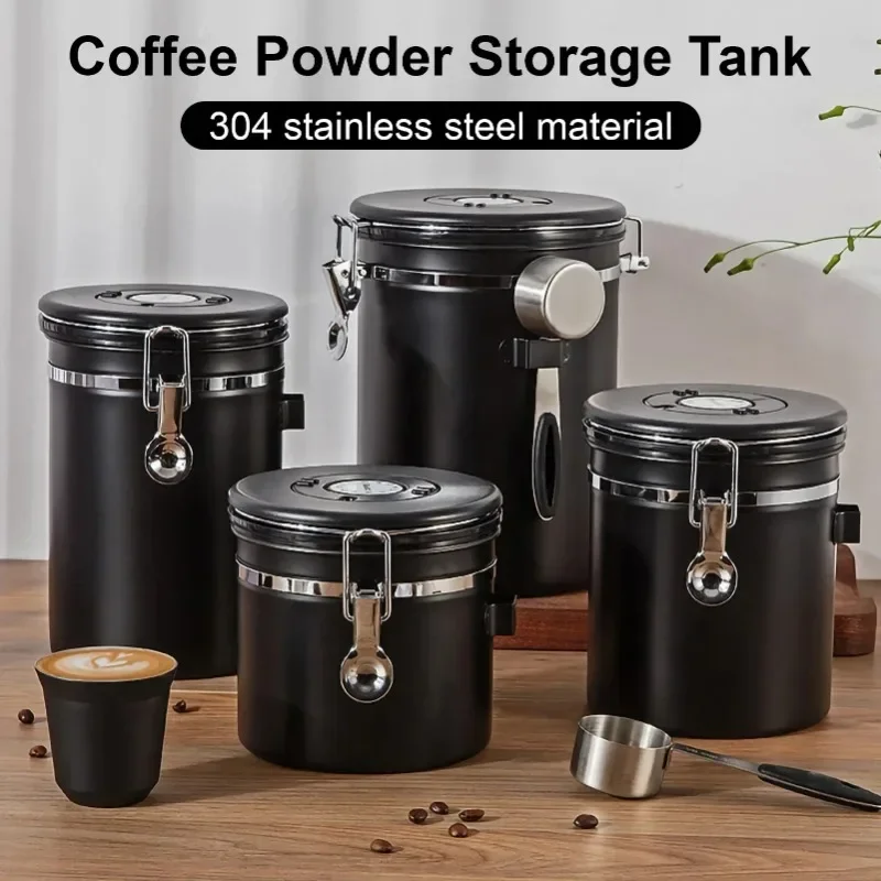 Food Storage Vacuum Containers - 304 Paslanmaz Çelik Kahve Çekirdekleri Vakumlu