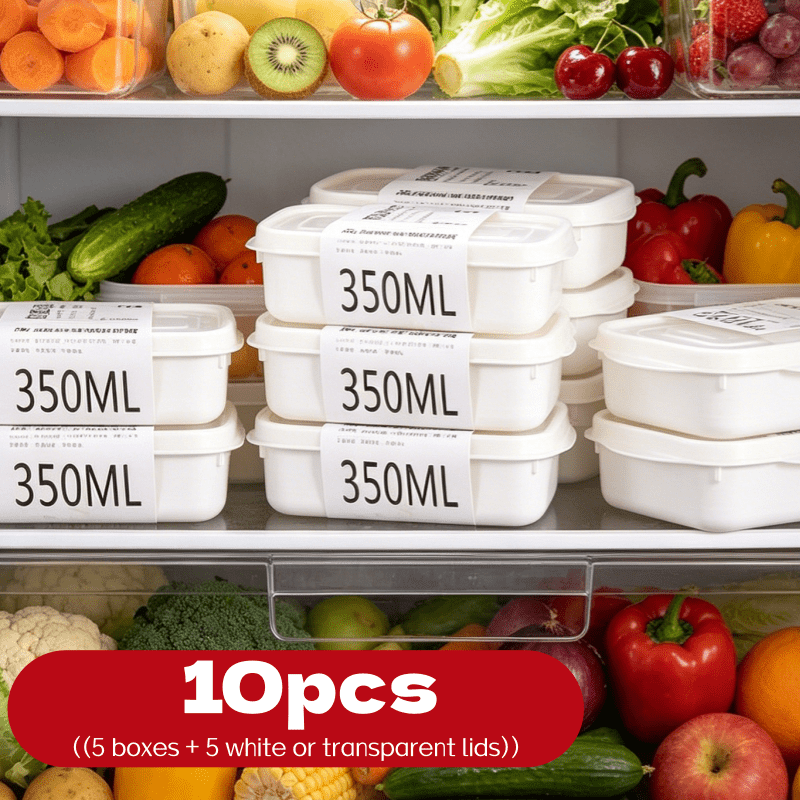 Food Storage Heat - 10 Adet Yeniden Kullanılabilir İstiflenebilir Gıda