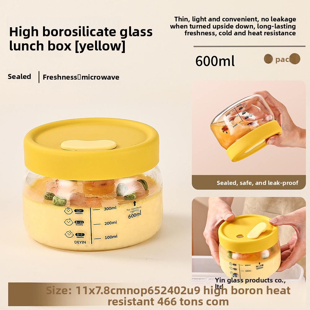 Food Storage Glass - Cam Gıda Saklama Kabı Hava Geçirmez