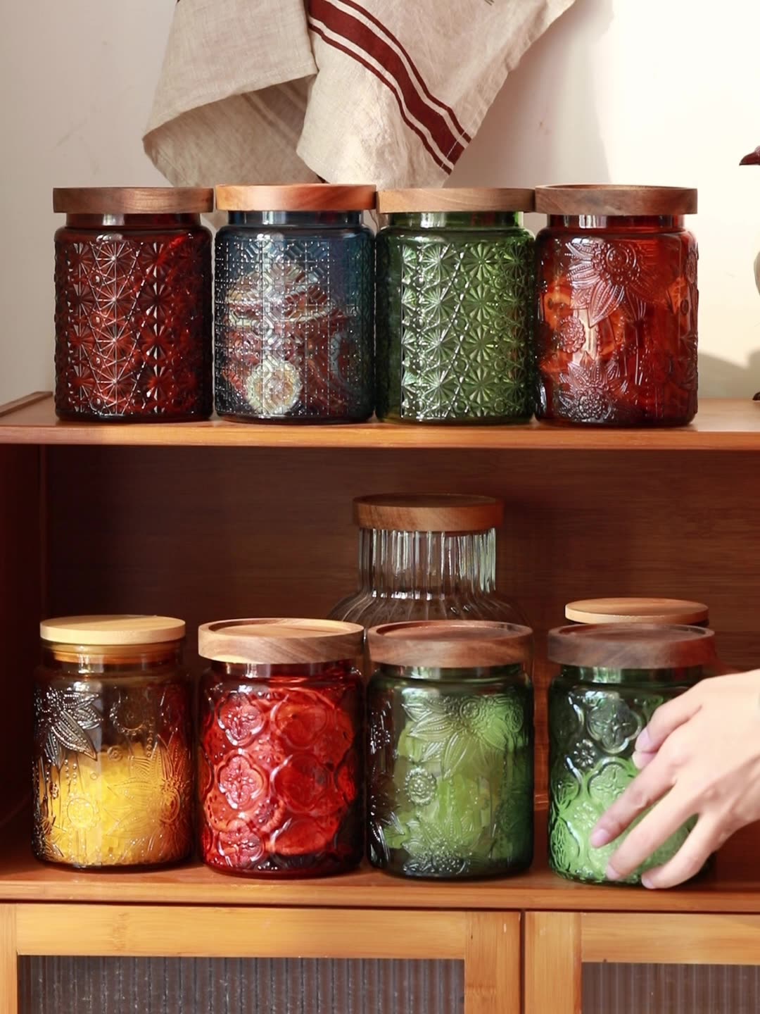 Food Storage Glass - Vintage cam mutfak depolama kavanoz mutfak