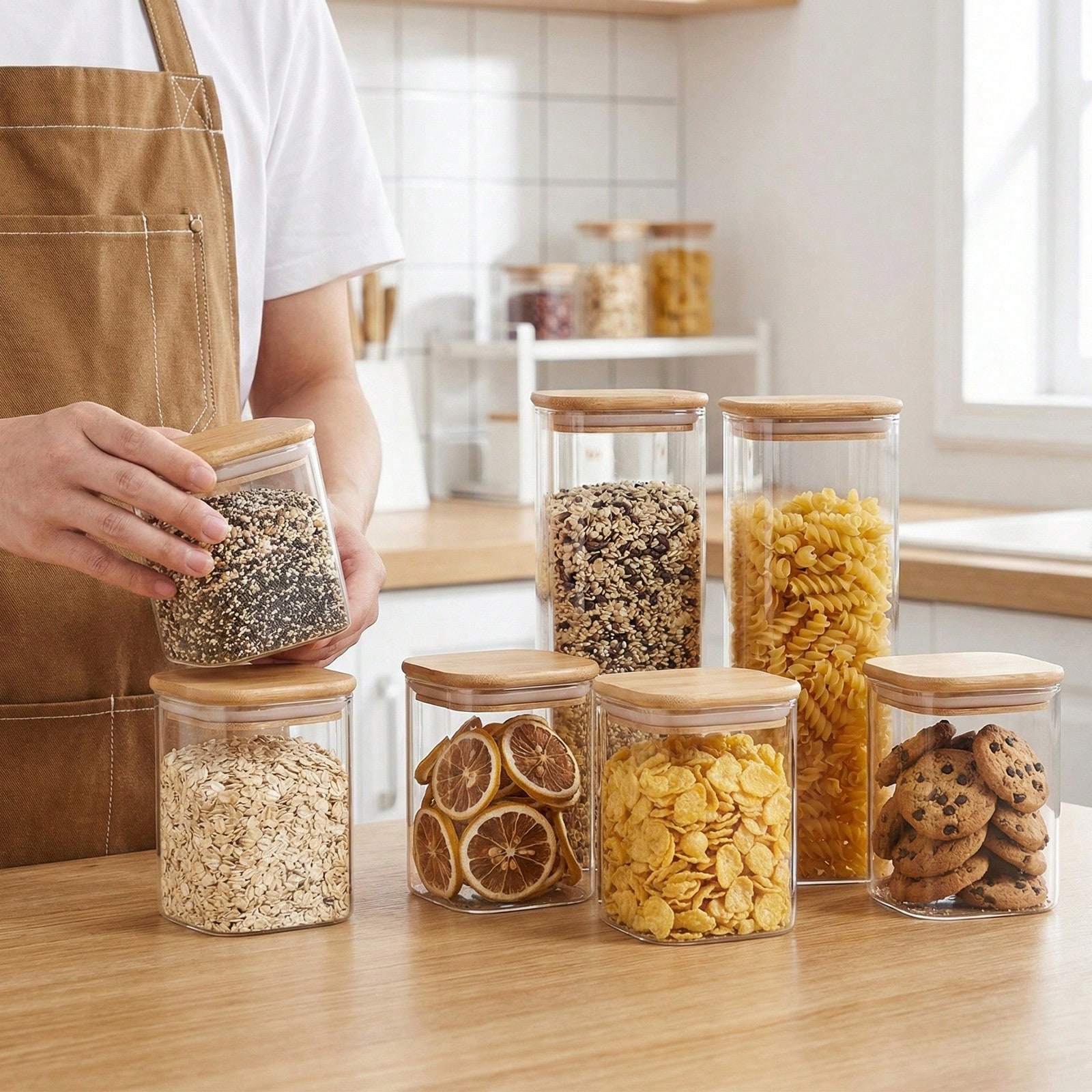 6/12 adet cam gıda saklama kab - Food Storage Organization incelemesi ve fiyatı