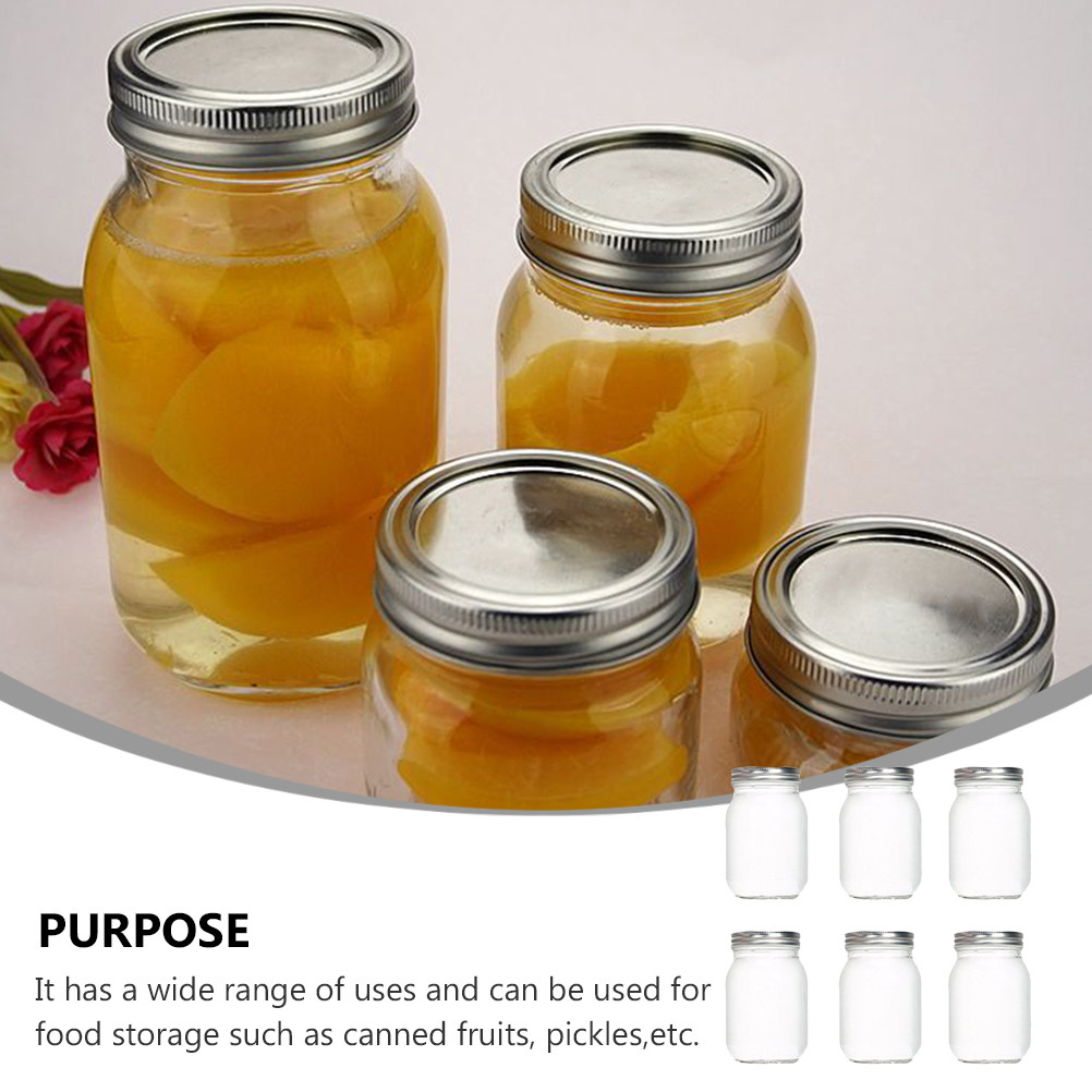 6 adet şeffaf yuvarlak cam kav - Food Storage Jars Plastic incelemesi ve fiyatı
