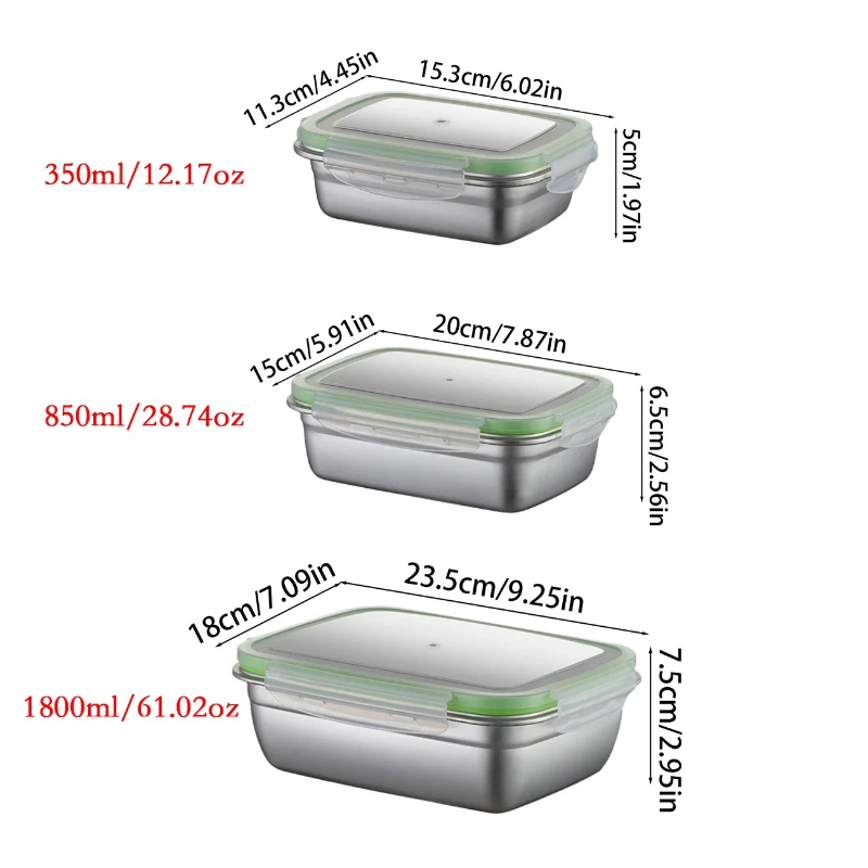 304 Paslanmaz Çelik Öğle Yemeğ - Food Storage Stainless Steel Containers incelemesi ve fiyatı