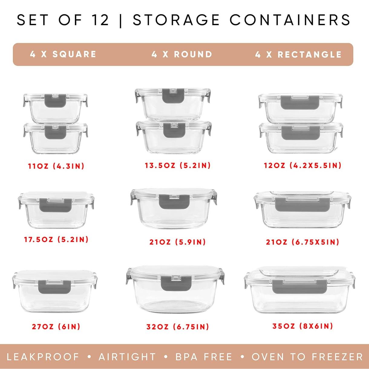 24 Parça Kapaklı Borosilikat C - Food Storage Containers Tupperware incelemesi ve fiyatı