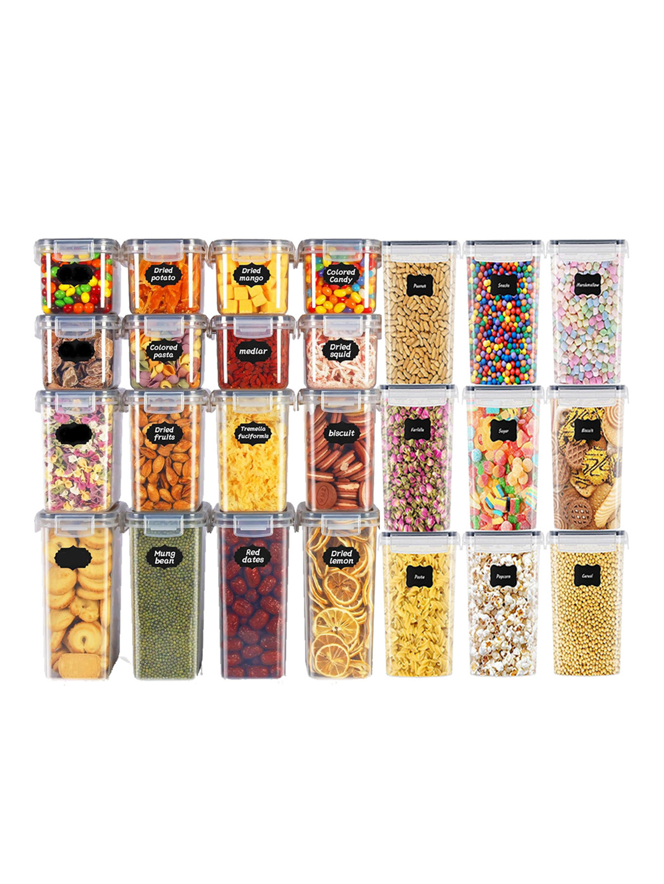 48 adet, Kapaklı Mühürlü Gıda  - Food Storage Jars Plastic incelemesi ve fiyatı